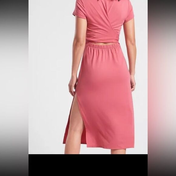Athleta Essence Keyhole Dress Midi Sz Small - Picture 1 of 6